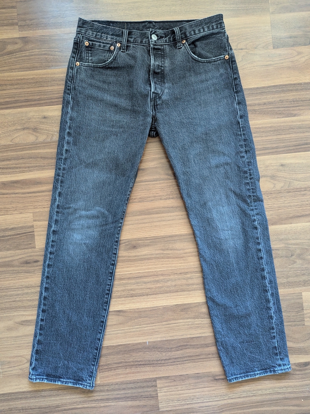 Levi's 501 Men's Straight Washed Black Jeans
